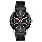 Hugo Boss Men’s Quartz Black Leather Strap Black Dial 44mm Watch 1513920