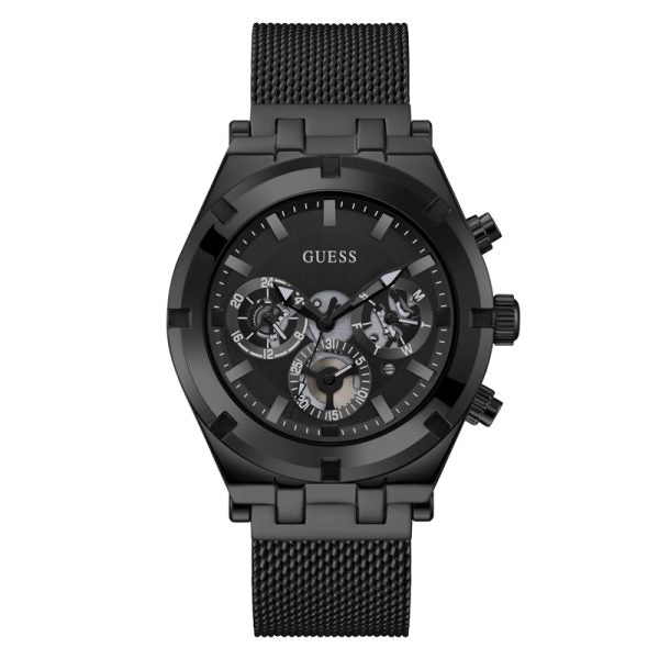 Guess Men’s Quartz Black Stainless Steel Black Dial 44mm Watch GW0582G3