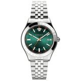 Versace Men’s Quartz Swiss Made Silver Stainless Steel Green Dial 42mm Watch VEVK01021