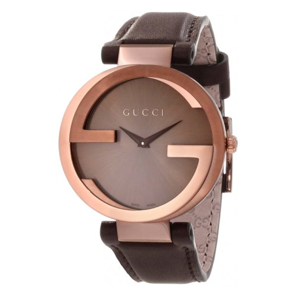 Gucci Women’s Swiss Made Quartz Brown Leather Strap Brown Dial 37mm Watch YA133309 Hover Image