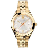 Versace Men’s Quartz Swiss Made Gold Stainless Steel Silver Dial 42mm Watch VEVK00720