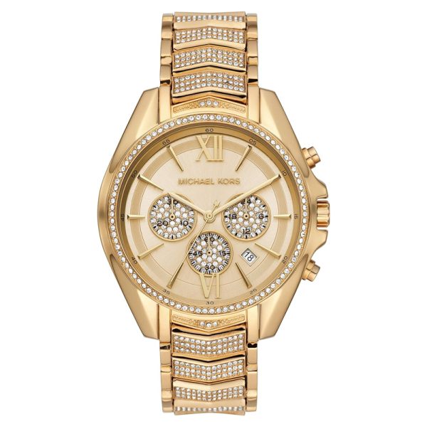 Michael Kors Women’s Quartz Gold Stainless Steel Gold Dial 44mm Watch MK6729