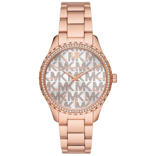 Michael Kors Women’s Quartz Rose Gold Stainless Steel White Dial 38mm Watch MK7297