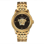 Versace Men’s Quartz Swiss Made Gold Stainless Steel Black Dial 43mm Watch VERD00818