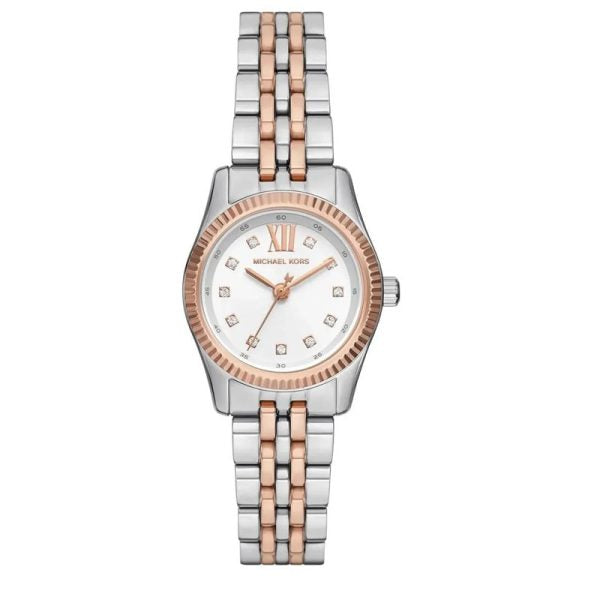 Michael Kors Women’s Quartz Two Tone Stainless Steel White Dial 26mm Watch MK4817 Hover Image
