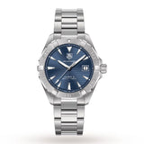Tag Heuer Aquaracer Men’s Automatic Swiss Made Silver Stainless Steel Blue Dial 41mm Watch WAY2112.BA0928