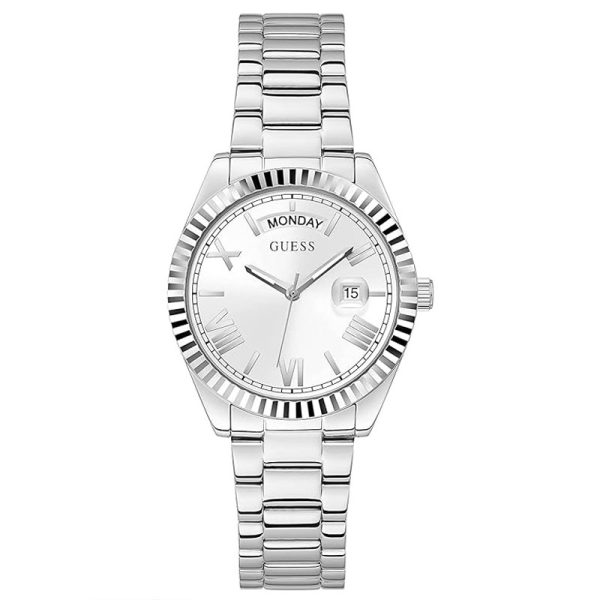 Guess Women’s Quartz Silver Stainless Steel Silver Dial 36mm Watch GW0308L1 Hover Image