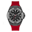 Guess Men’s Quartz Red Silicone Strap Black Dial 47mm Watch GW0208G6