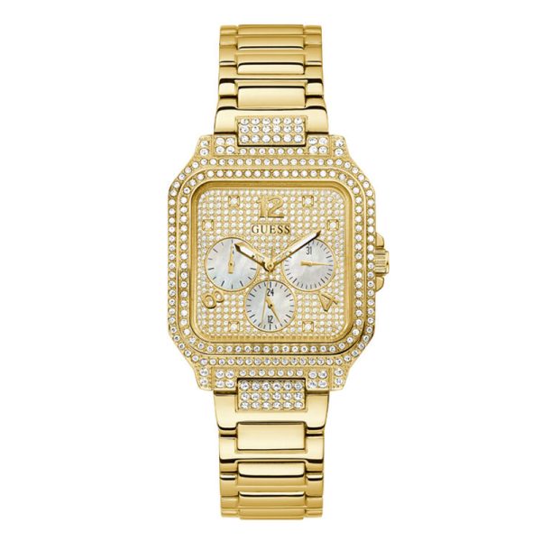 Guess Women’s Quartz Gold Stainless Steel Gold Dial 35mm Watch GW0472L2 Hover Image