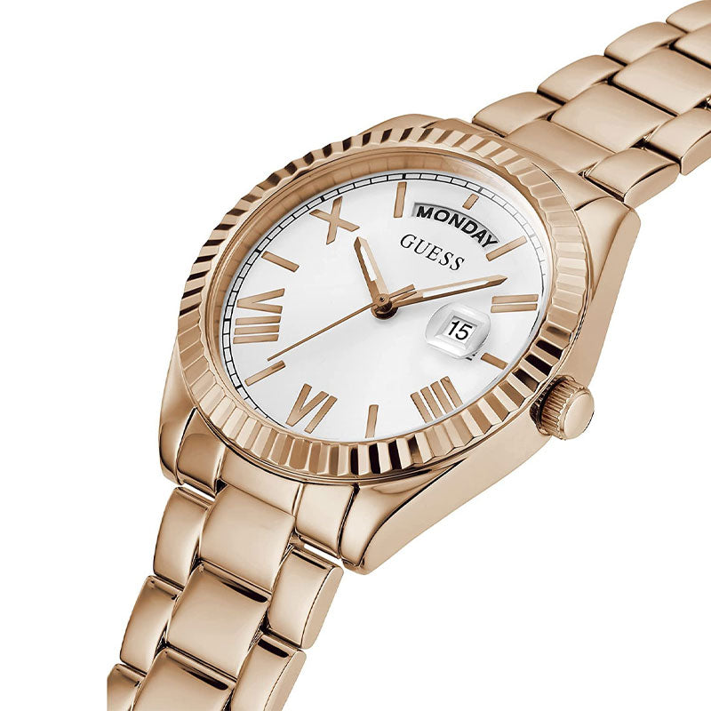 Guess Women’s Quartz Rose Gold Stainless Steel White Dial 36mm Watch GW0308L3