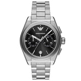 Emporio Armani Men’s Quartz Silver Stainless Steel Black Dial 43mm Watch AR11560