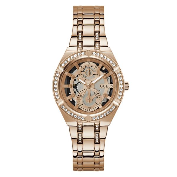Guess Women’s Quartz Rose Gold Stainless Steel Rose Gold Dial 36mm Watch GW0604L3 Hover Image