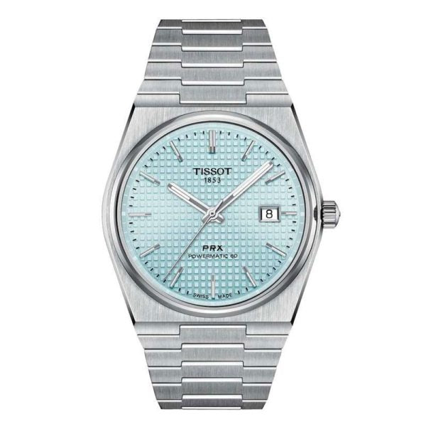 TISSOT PRX Men’s Swiss Made Powermatic Silver Stainless Steel Ice Blue Dial 40mm Watch T137.407.11.351.00 Hover Image