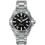 Tag Heuer Aquaracer Men’s Automatic Swiss Made Silver Stainless Steel Black Dial 43mm Watch WAY2010.BA0927