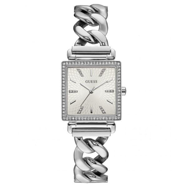 Guess Women’s Quartz Silver Stainless Steel Silver Dial 28mm Watch W1030L1 Hover Image