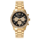 Michael Kors Women’s Quartz Gold Stainless Steel Black Dial 40mm Watch MK7414