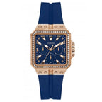 Guess Women’s Quartz Blue Silicone Strap Blue Dial 34mm Watch GW0618L2