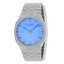 Gucci Unisex Swiss Made Quartz Silver Stainless Steel White Dial-Ocean Blue Glass 38mm Watch YA163409