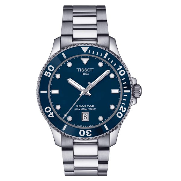 TISSOT Men’s Swiss Made Quartz Silver Stainless Steel Blue Dial 40mm Watch T120.410.11.041.00