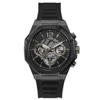 Guess Men’s Quartz Black Silicone Strap Black Dial 44mm Watch GW0263G4