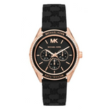 Michael Kors Women’s Quartz Black Silicone Strap Black Dial 40mm Watch MK7266