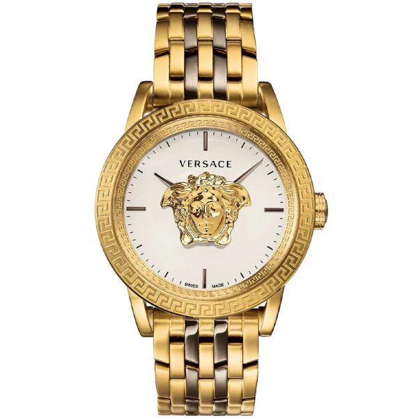 Versace Men’s Quartz Swiss Made Two-tone Stainless Steel Silver Dial 43mm Watch VERD00418 Hover Image