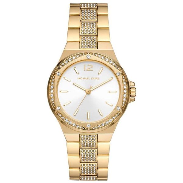 Michael Kors Women’s Quartz Gold Stainless Steel White Dial 37mm Watch MK7361 Hover Image