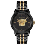 Versace Men’s Quartz Swiss Made Two-tone Stainless Steel Black Dial 43mm Watch VERD01119