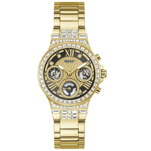 Guess Women’s Quartz Gold Stainless Steel Gold & Black Dial 36mm Watch GW0320L5 Hover Image