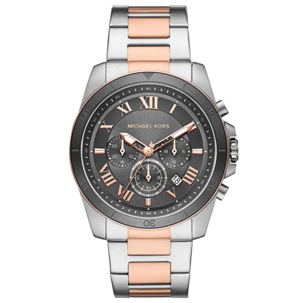 Michael Kors Men’s Quartz Two-tone Stainless Steel Grey Dial 44mm Watch MK8902 Hover Image