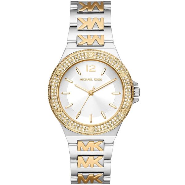 Michael Kors Women’s Quartz Two Tone Stainless Steel White Dial 37mm Watch MK7338 Hover Image