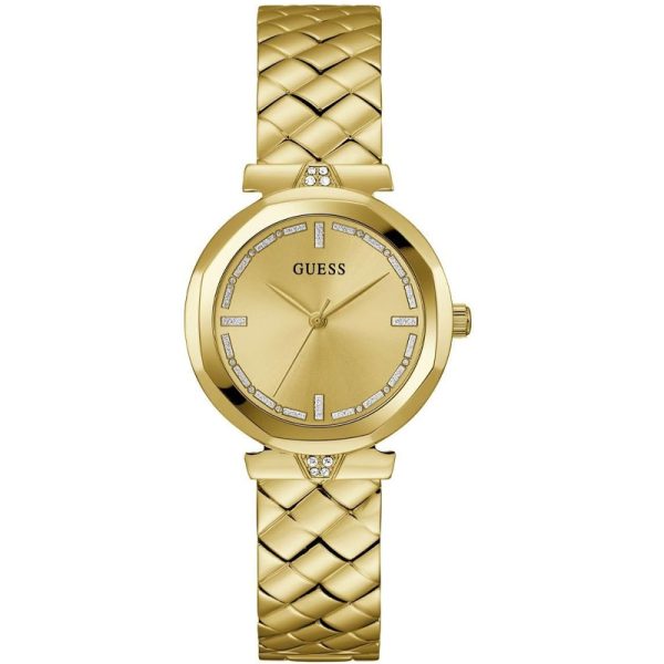 Guess Women’s Quartz Gold Stainless Steel Gold Dial 34mm Watch GW0613L2 Hover Image