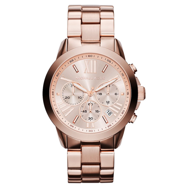 Michael Kors Men’s Quartz Rose Gold Stainless Steel Rose Gold Dial 42mm Watch MK5778 Hover Image