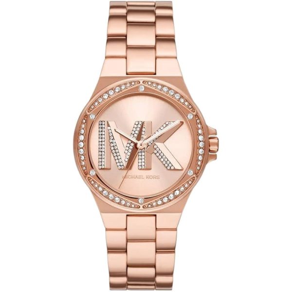 Michael Kors Women’s Quartz Rose Gold Stainless Steel Rose Gold Dial 37mm Watch MK1063 Hover Image