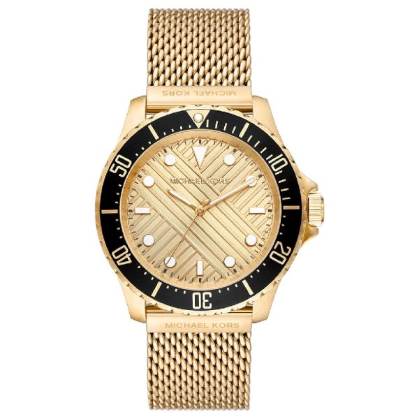 Michael Kors Men’s Quartz Gold Stainless Steel Gold Dial 43mm Watch MK9083 Hover Image