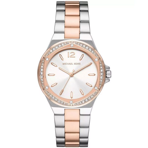 Michael Kors Women’s Quartz Two Tone Stainless Steel Silver Dial 37mm Watch MK6989 Hover Image