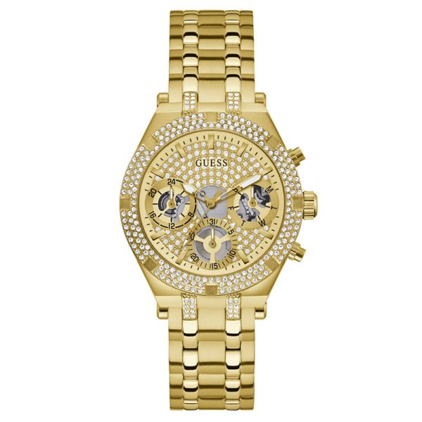 Guess Women’s Quartz Gold Stainless Steel Champagne Dial 38mm Watch GW0440L2 Hover Image