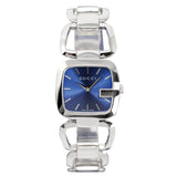 Gucci Women’s Swiss Made Quartz Silver Stainless Steel Blue Dial 25mm Watch YA125405