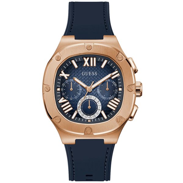 Guess Men’s Quartz Blue Silicone Strap Blue Dial 42mm Watch GW0571G2 Hover Image
