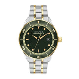 Movado Men’s Swiss Made Quartz Two Tone Stainless Steel Green Dial 43mm Watch 3650096