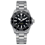 Tag Heuer Aquaracer Men’s Quartz Swiss Made Silver Stainless Steel Black Dial 41mm Watch WAY111A.BA0928