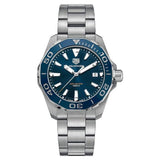 Tag Heuer Aquaracer Men’s Quartz Swiss Made Silver Stainless Steel Blue Dial 41mm Watch WAY111C.BA0928