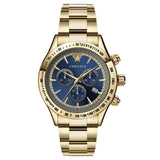 Versace Men’s Quartz Swiss Made Gold Stainless Steel Blue Dial 44mm Watch VEV700619