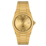 Tissot Unisex Quartz Swiss Made Gold Stainless Steel Gold Dial 35mm Watch T137.210.33.021.00