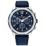 Tommy Hilfiger Men’s Quartz Blue Leather Strap Blue Dial 46mm Watch 1792063