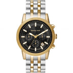 Michael Kors Men’s Quartz Two-tone Stainless Steel Black Dial 43mm Watch MK8954 (WITHOUT TAG)