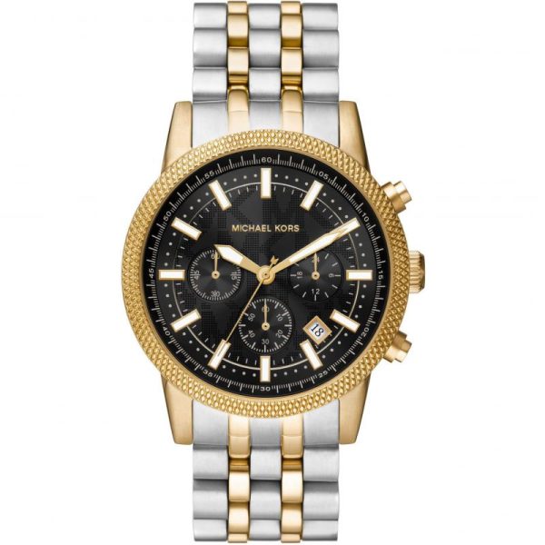 Michael Kors Men’s Quartz Two-tone Stainless Steel Black Dial 43mm Watch MK8954 (WITHOUT TAG) Hover Image