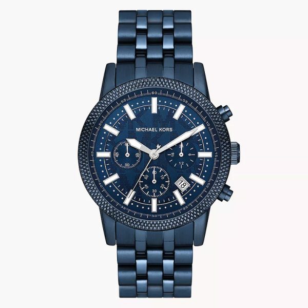 Michael Kors Men’s Quartz Blue Stainless Steel Blue Dial 43mm Watch MK9088 Hover Image