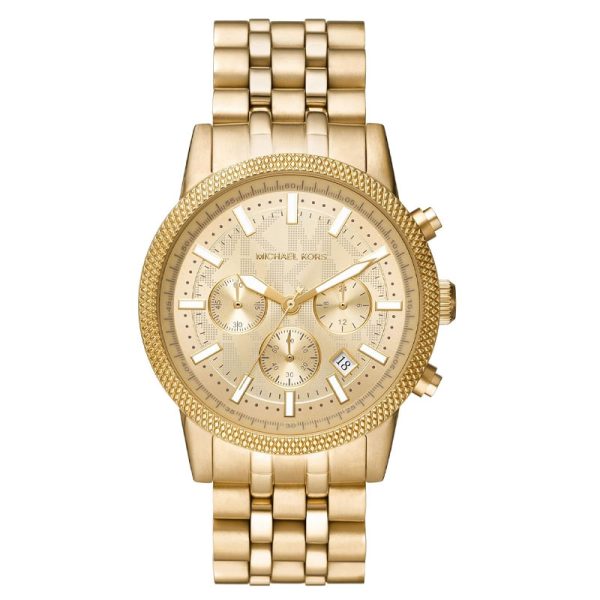 Michael Kors Men’s Quartz Gold Stainless Steel Gold Dial 43mm Watch MK8953 Hover Image
