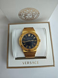 Versace Women’s Quartz Swiss Made Gold Stainless Steel Black Dial 38mm Watch VEVH00820